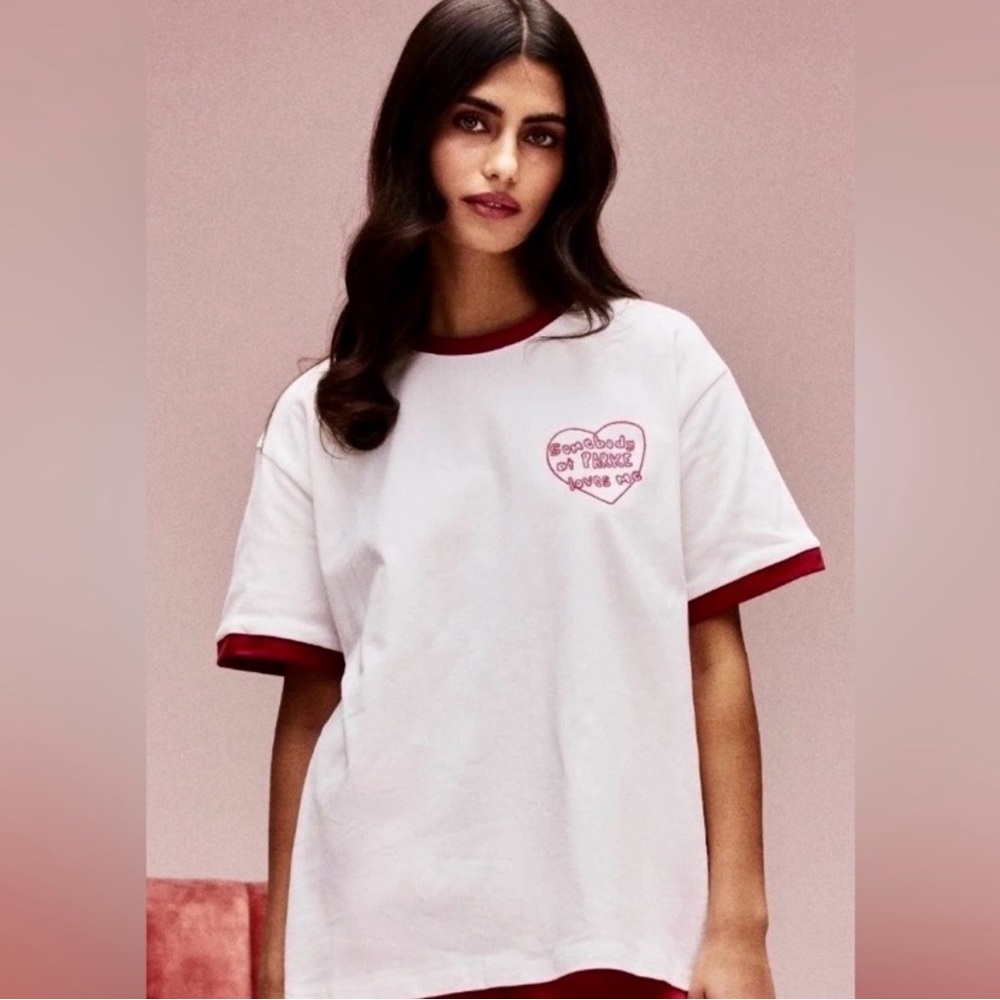 Parke White and Red Graphic Tee